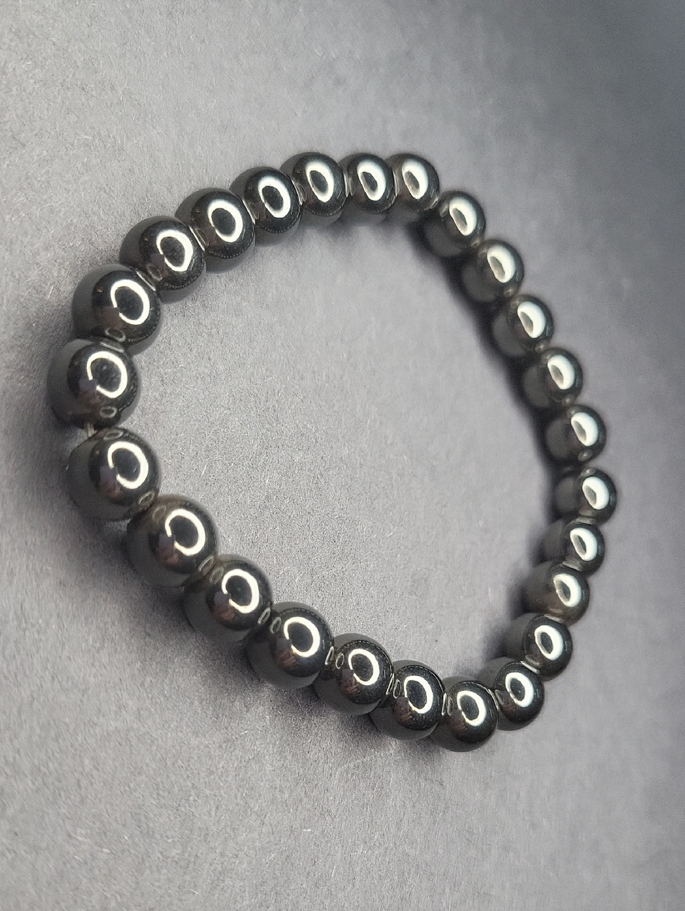 Hematite Beaded Stretch Bracelet